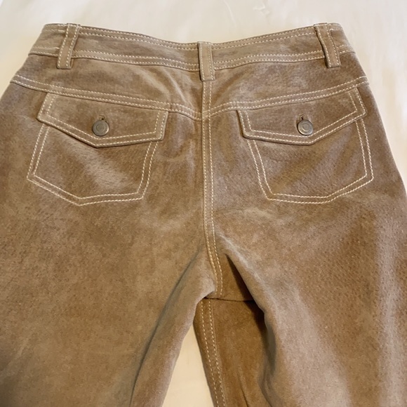 Loft Ann Taylor Soft Tan Leather Pants - Size 4 - Picture 6 of 15
